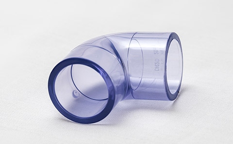 PVC-U Ellbogen, Transparent